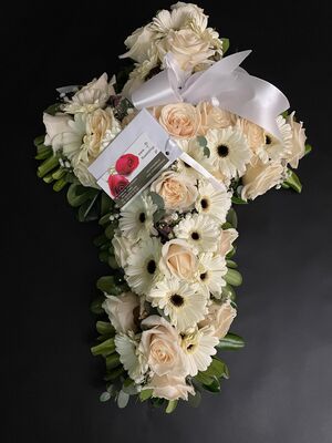 Σταυρός κηδείας λευκός