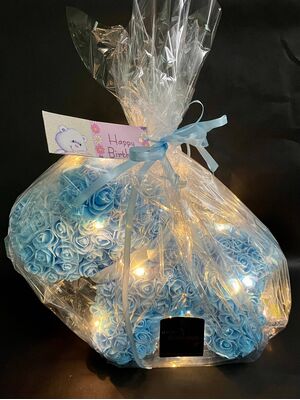 Σκυλάκι - Σκύλος από τριαντάφυλλα.Rose "Dog" 40cm. Συσκευασία Δώρου.