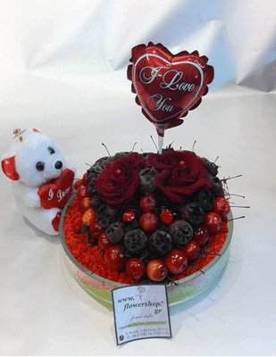 Valentine arrangement "heart shaped"