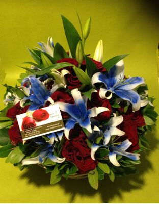 "darling those are for you bouquet or basket"