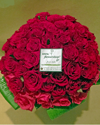 100 κόκκινα τριαντάφυλλα μπουκέτο