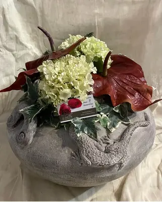 Artificial Flower Arrangement In Exclusive Quality "DRAGON POT"