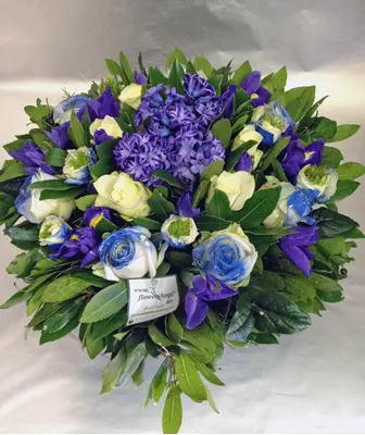 new born basket flowers