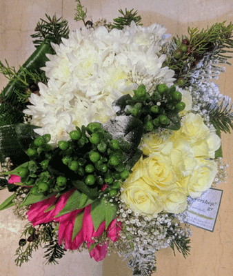 Grouped flowers bouquet