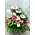 Arrangement in basket for new born girl + stick balloon