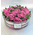 Τριαντάφυλλα "τούρτα" σε γυάλινη κυλινδρική πιατέλα