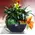 Arrangement of plants in large pot