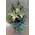 Arrangement in glass vase with white flowers & colored decorative sand!!!