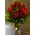 Design bouquet (51) red roses Extra Quality Dutch + Colored Water + Vase!!!