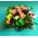 Flower arrangement on tray. Multi color roses combination