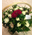 Καλάθι με λευκά τριαντάφυλλα & (2) κόκκινα