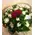 Basket  with white roses & (2) "lover" reds in the center