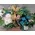 Spring blue & white flowers basket !!!
