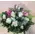 BaBasket with season flowers. White nature.