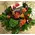 Flower arrangement in small basket with autumn flavor.Salmon colors!