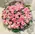 Pink Roses (100) stems round basket arrangement