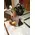 Wedding flower & candles decoration with "Black" "White" "Lilac" colors