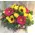 Flower arrangement in small  basket with autumn flavor