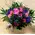 Spring colored flowers in basket. Pink Spring !!!