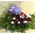 Flower arrangement on metal tray