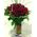 Red Roses (30) stems in glass vase with colored sand decoration !!!