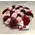 Mixed colored roses in glass with colored sand decoration !