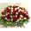 Pink & (or) Red Roses (100) stems round basket arrangement