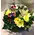 Happy  Spring with Joyful  Flowers in Basket
