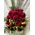 Exclusive Ecuador Roses 60+  stems in Heavy Clear Pyramid Glass Vase (height +70cm).