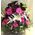 Μοβ λουλούδια & τριαντάφυλλα σε γυάλινο με διακοσμητικό ζελέ. Ανθοπωλείο στη Νέα Σμύρνη. Πολυτελές.