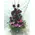 Arrangement with roses in glass vase