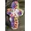 Funeral cross with orchids and roses