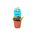 Φυτό Διωναία (σαρκοφάγο φυτό)  σε γυάλινο βάζο με διακόσμηση !!!