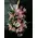 Flower arrangement in basket with season exclusive flowers