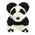 Αρκουδάκια από τριαντάφυλλα.Rose Bear "Panda" 40cm.