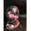 Roses Preserved in "Glass Fanus" Diam 17 cm Height 24 cm . Romantic Pink (4) heads.