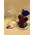 Roses Preserved in "Glass Fanus" Diam 17 cm Height 24 cm . Blue + Red (4) heads.
