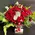 Red Roses Arrangement (31) Heads In Glass.