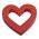 Valentine's Flower Heart. Oasis moss colored base (width 18cm). Maximum width with flowers (appr.30cm). Random Colors!!!