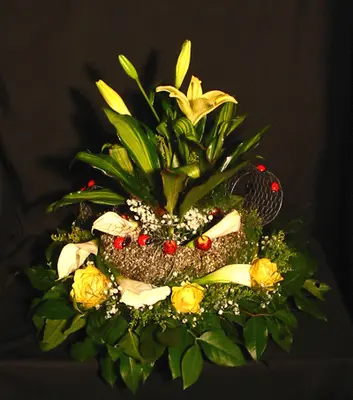Easter flower basket