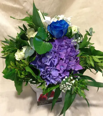 Arrangement for new born baby  boy. Pot or basket !!