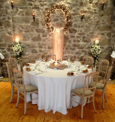 Wedding candles "front face arrangement"