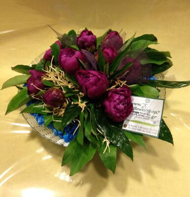 Paeonias bouquet in vase Special