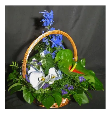 Basket with flowers