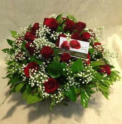 (31) red roses basket  Extra Quality Dutch !!! Super week Offer.