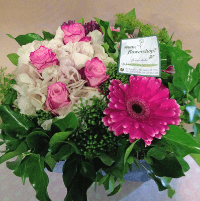 Pink flower arrangement