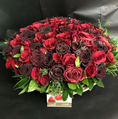 Red Roses Love X (101) !!! (101) Heads !!! Basket.