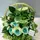White and blue flowers (also white and pink) in basket for new born baby !!!