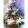 Basket arrangement  with pink season summer flowers