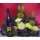 Flower arrangement with champagne